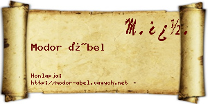 Modor Ábel névjegykártya