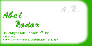 abel modor business card